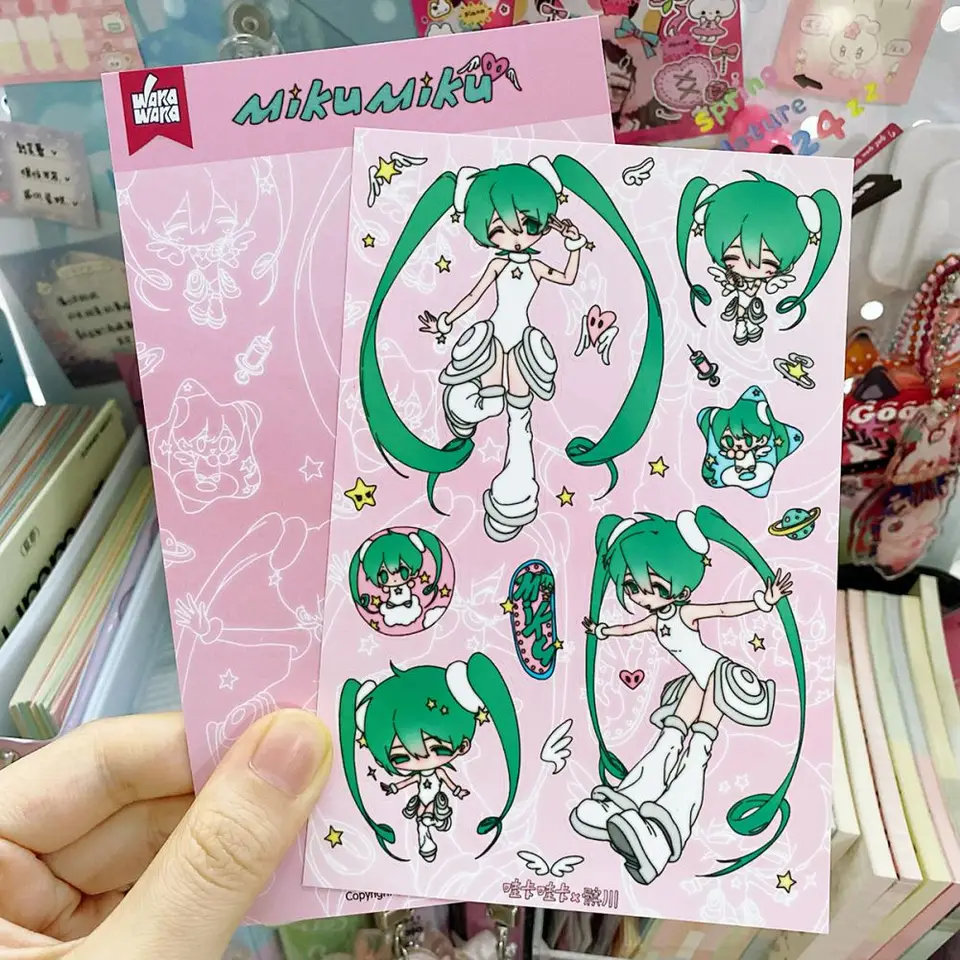 Art Craft In Paper - 1Pc SCRAPBOOK Decorative Character STICKER Japanese