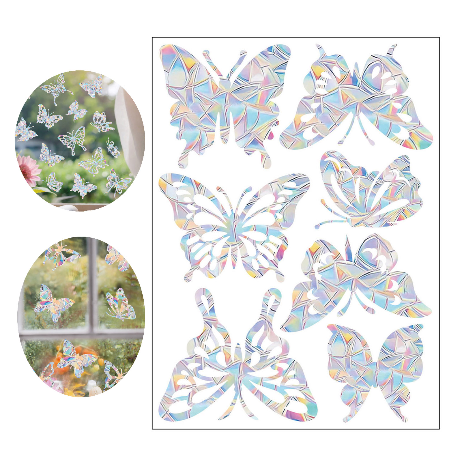 Art Craft Butterfly - Rainbow Suncatcher Window Stickers PVC Cat