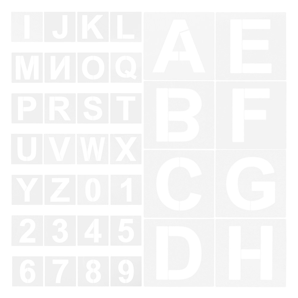 Art Craft Number - 72Pcs Plastic Alphabet Number Stencils Reusable