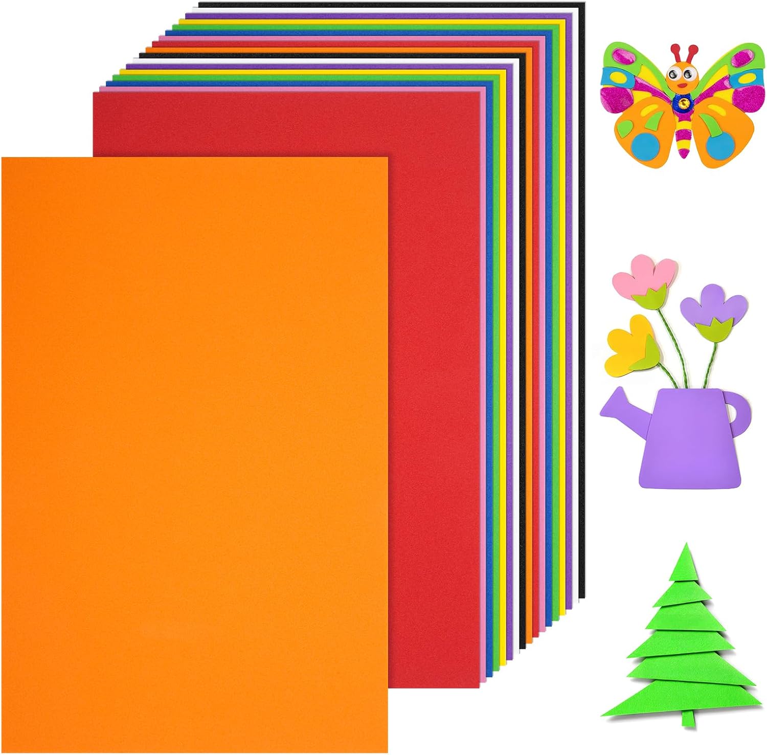 Art Craft In Paper - 18 Sheets Foam Sheets, 9 Colors