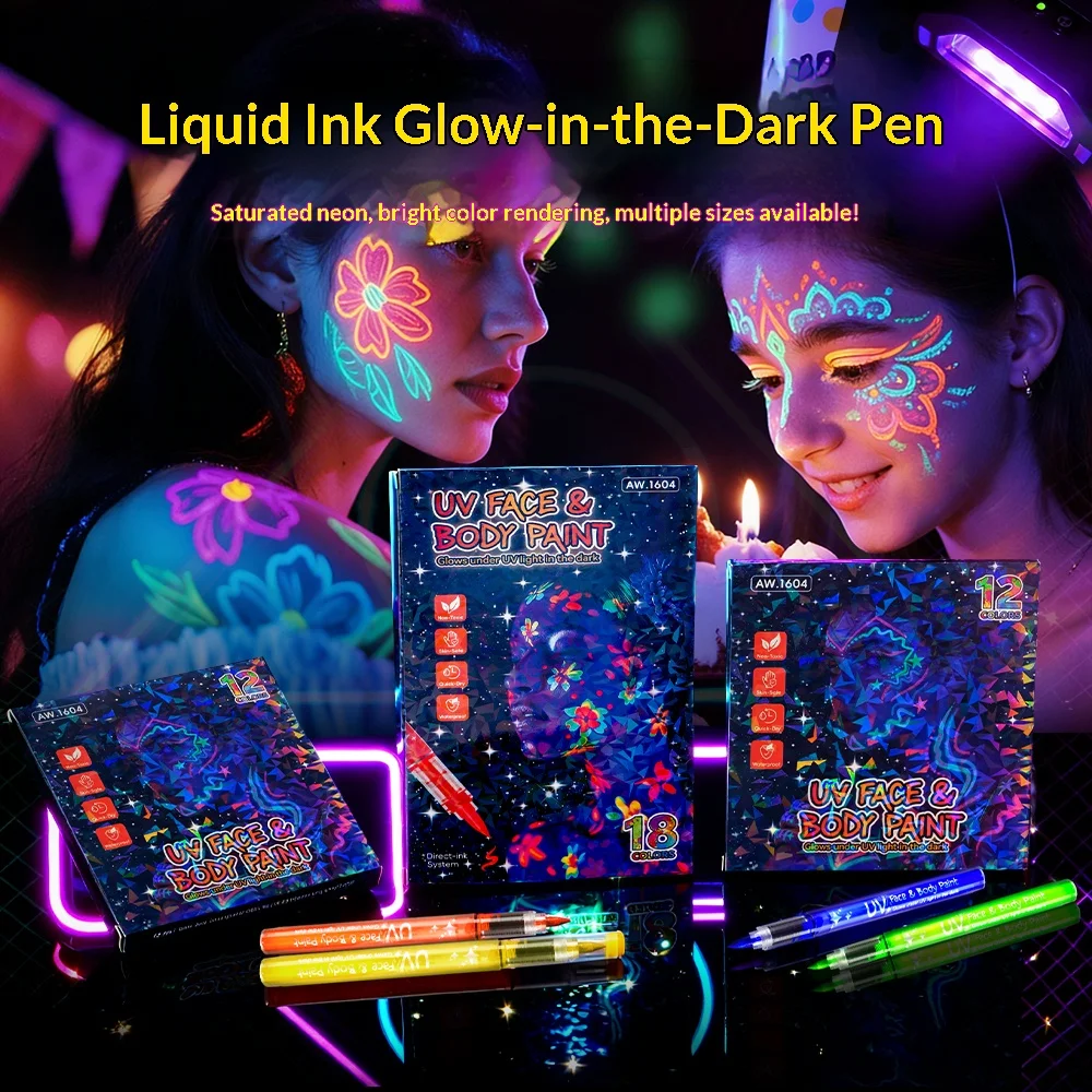 Art Craft Club - 8-18 Colors UV Paint Pens Markers