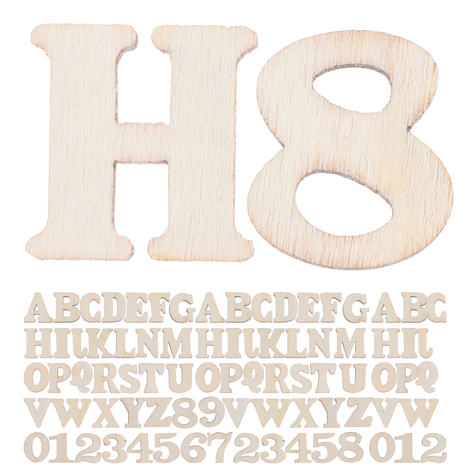 Art Craft Number - 308Pcs Wooden Letter Number Cutouts Unfinished
