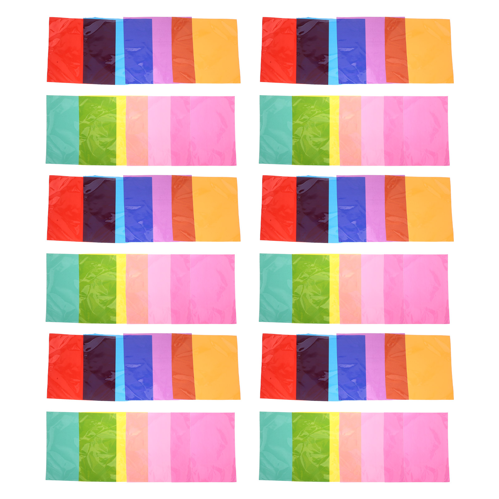 Art Craft In Paper - 90Pcs Multi Colored Cellophane Sheets Clear