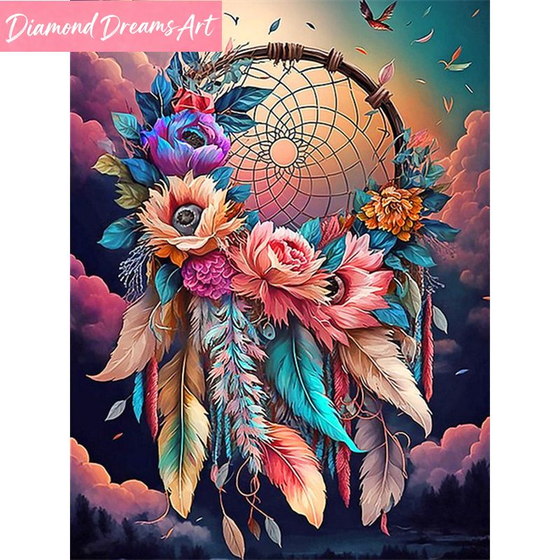 Art Craft Butterfly - Frameless, Diamond Painting Dream Catcher Butterfly