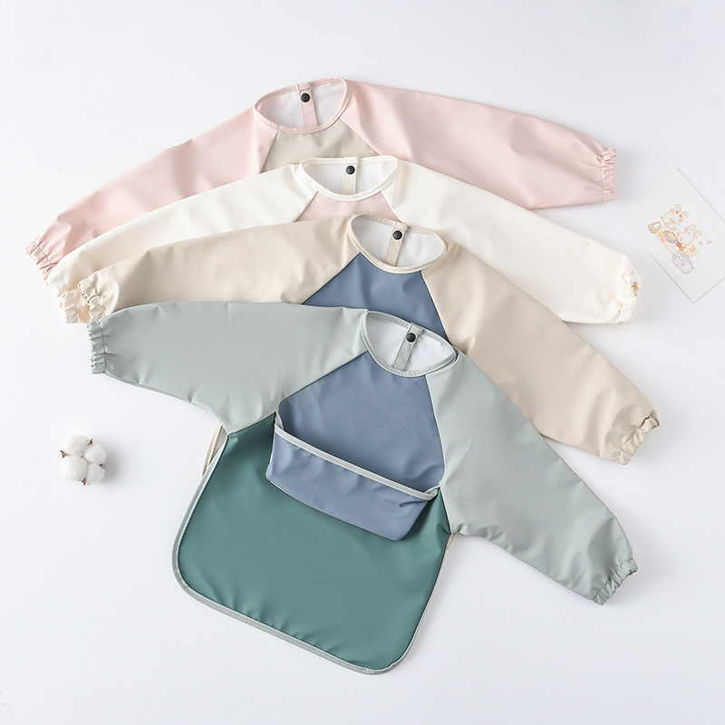 Kids Baby Long Sleeved PU Bibs - Art Craft And Cloth บทวิจารณ์และราคา