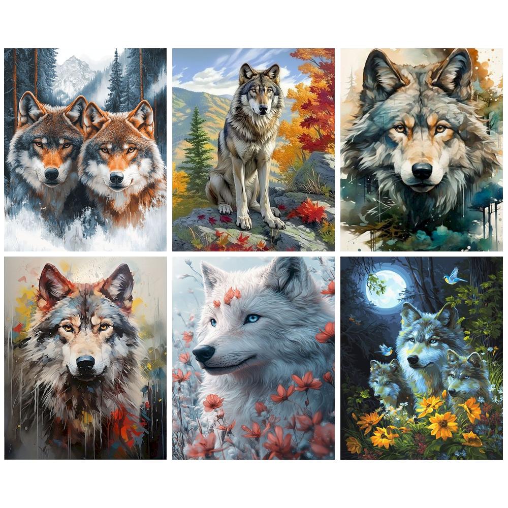 GATYZTORY Wolf Paint By Number - Art Craft Number บทวิจารณ์และราคา