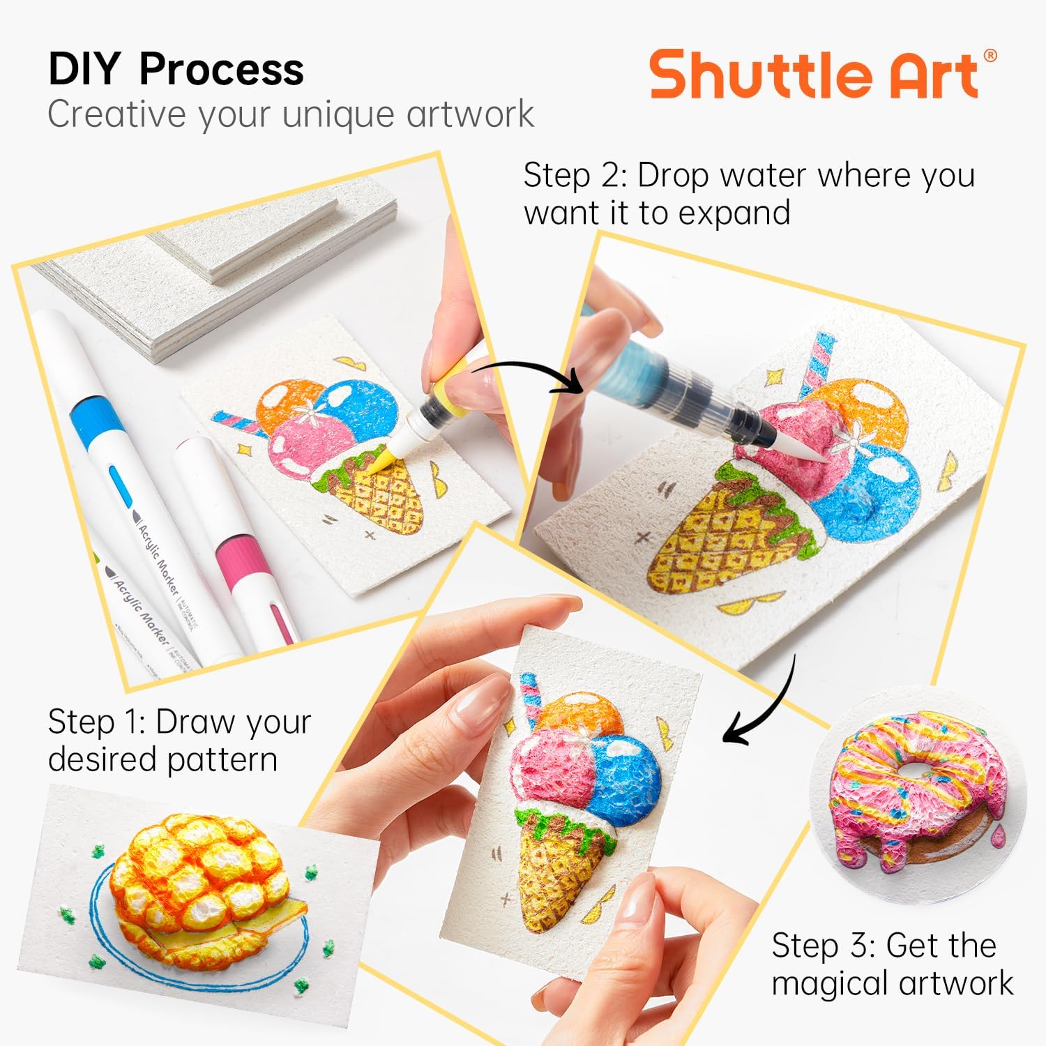 3D Puffy Foam Texture Painting - Art Craft In Paper บทวิจารณ์และราคา