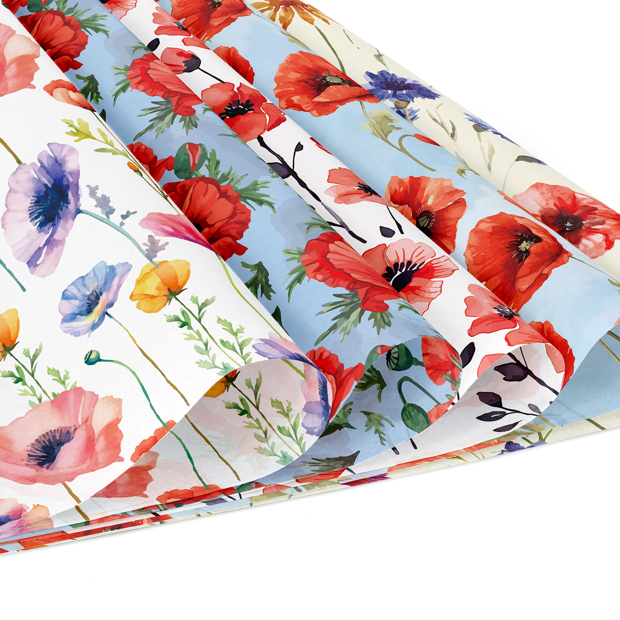 24pcs 30*30cm Poppy Red Flower - Art Craft In Paper บทวิจารณ์และราคา