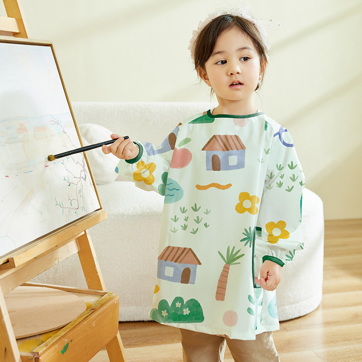 Children Waterproof Art Cover  - Art Craft Classes บทวิจารณ์และราคา