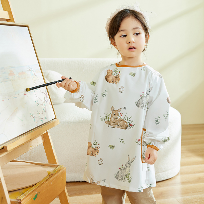 Children Waterproof Art Cover  - Art Craft Classes บทวิจารณ์และราคา