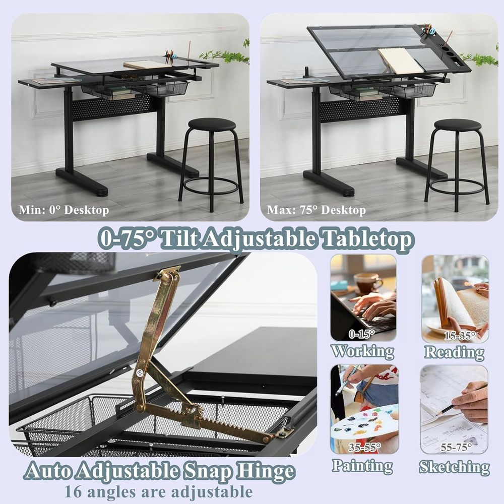 Adjustable Height Art Table wi - Art & Craft Valley บทวิจารณ์และราคา
