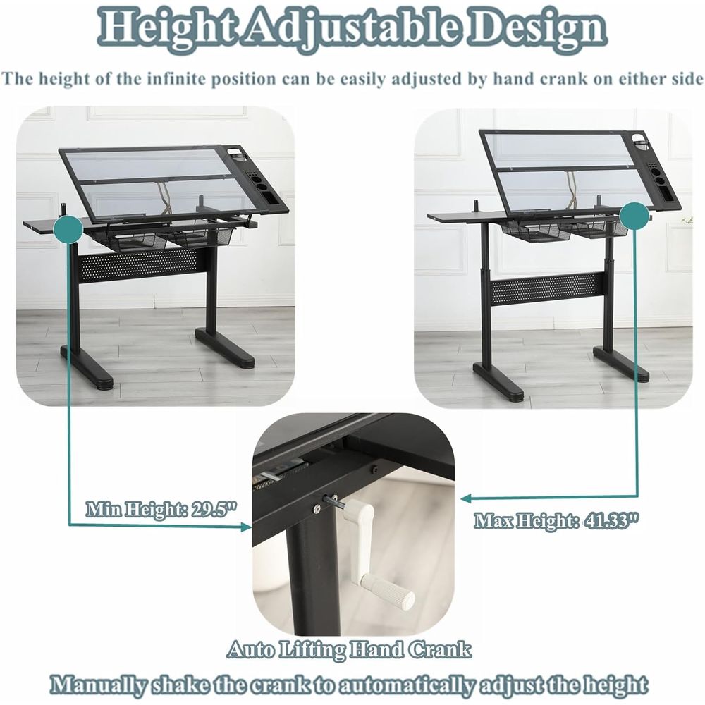 Adjustable Height Art Table wi - Art & Craft Valley บทวิจารณ์และราคา