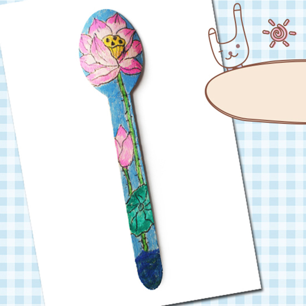 50Pcs Unfinished Wooden Spoons - Art Craft Club บทวิจารณ์และราคา