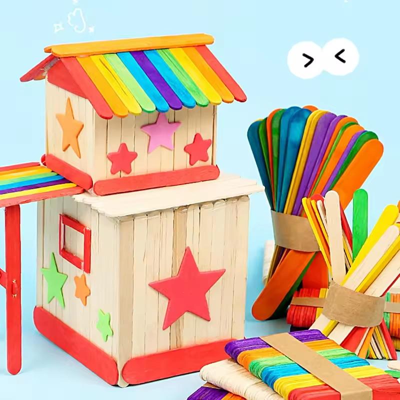 Bulk Colorful Wooden Ice Cream - Art Craft Kids บทวิจารณ์และราคา