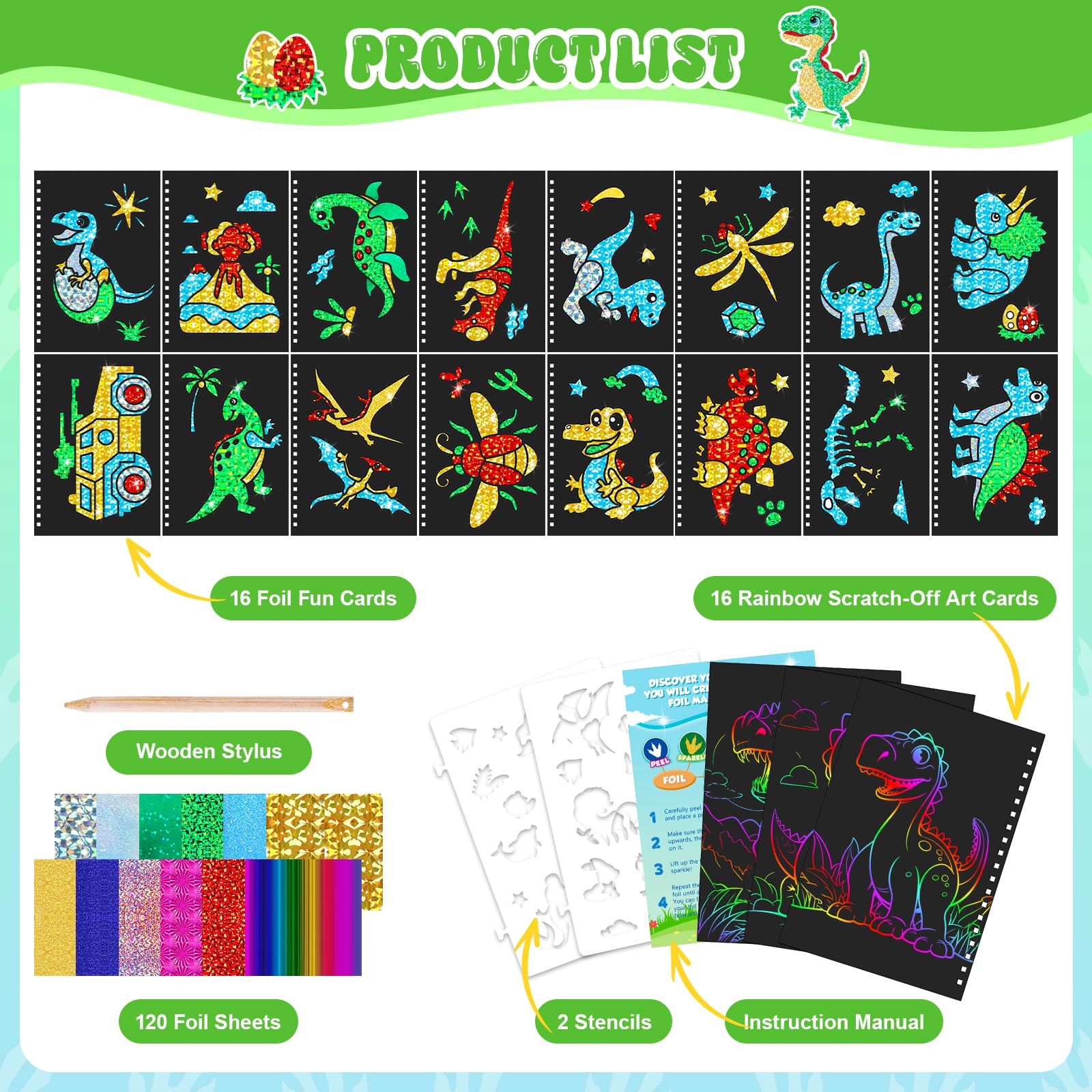 Dinosaur Scratch Art Book for  - Art Craft Book บทวิจารณ์และราคา