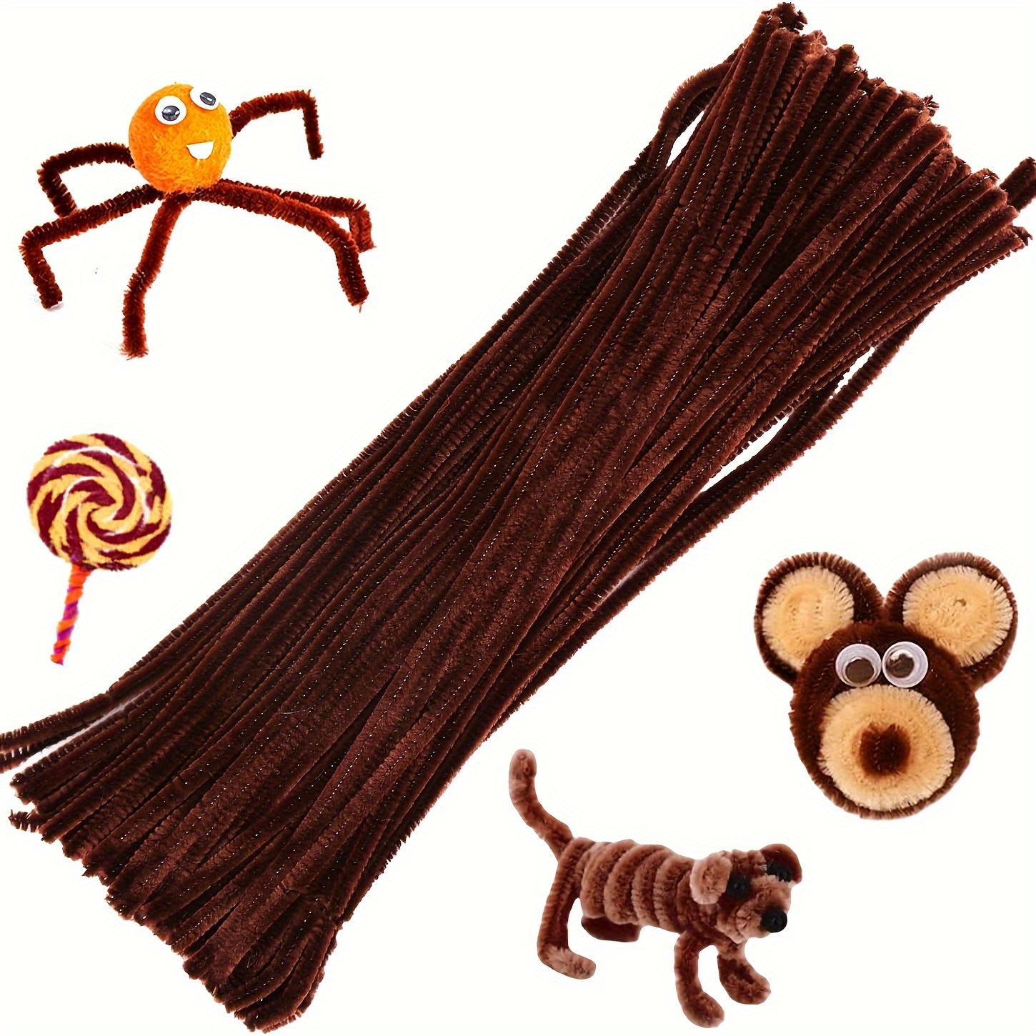 100 Pcs Coffee Pipe Cleaners,P - Art Craft Kids บทวิจารณ์และราคา