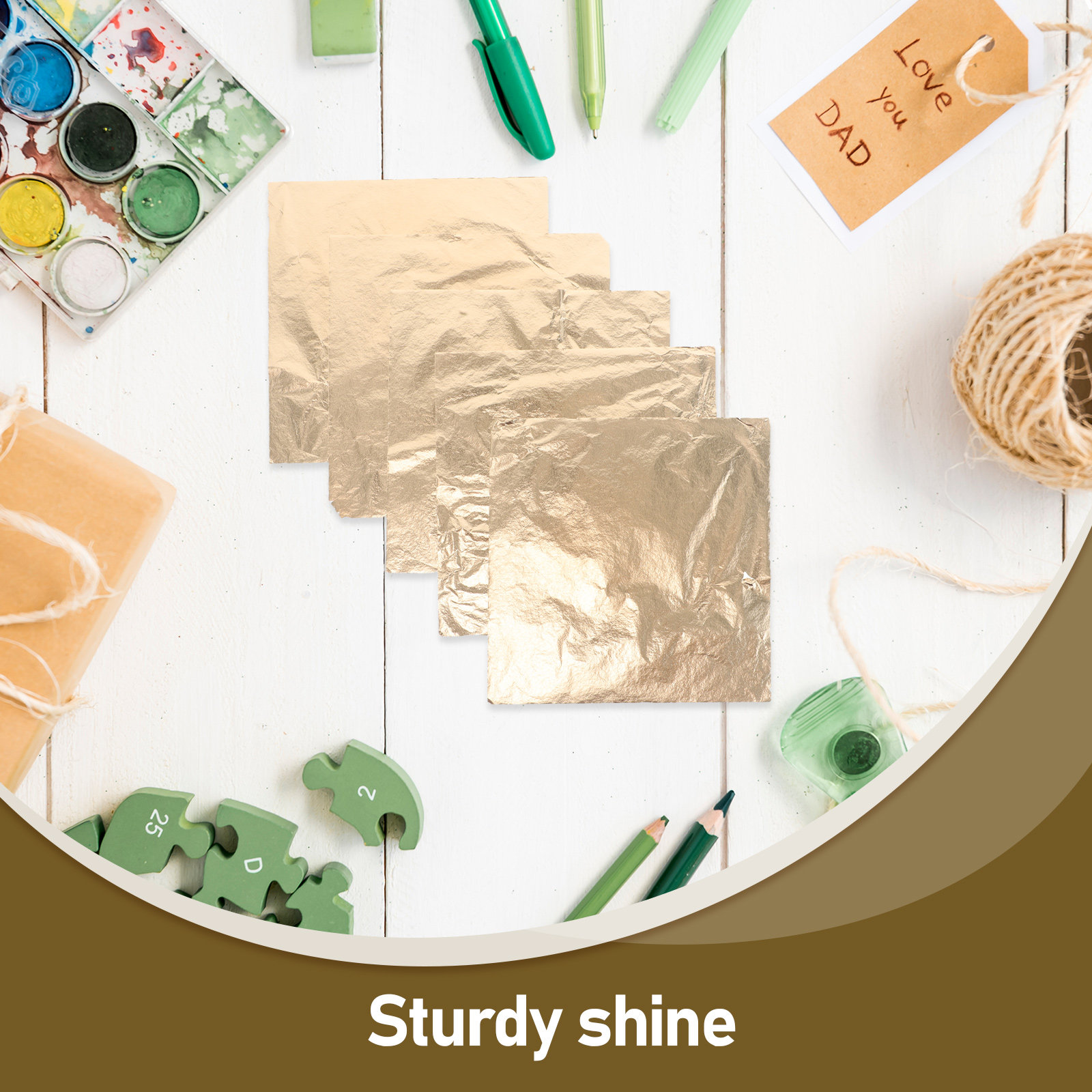 100 Sheets Gold Foil Leaf Pape - Art Craft In Paper บทวิจารณ์และราคา