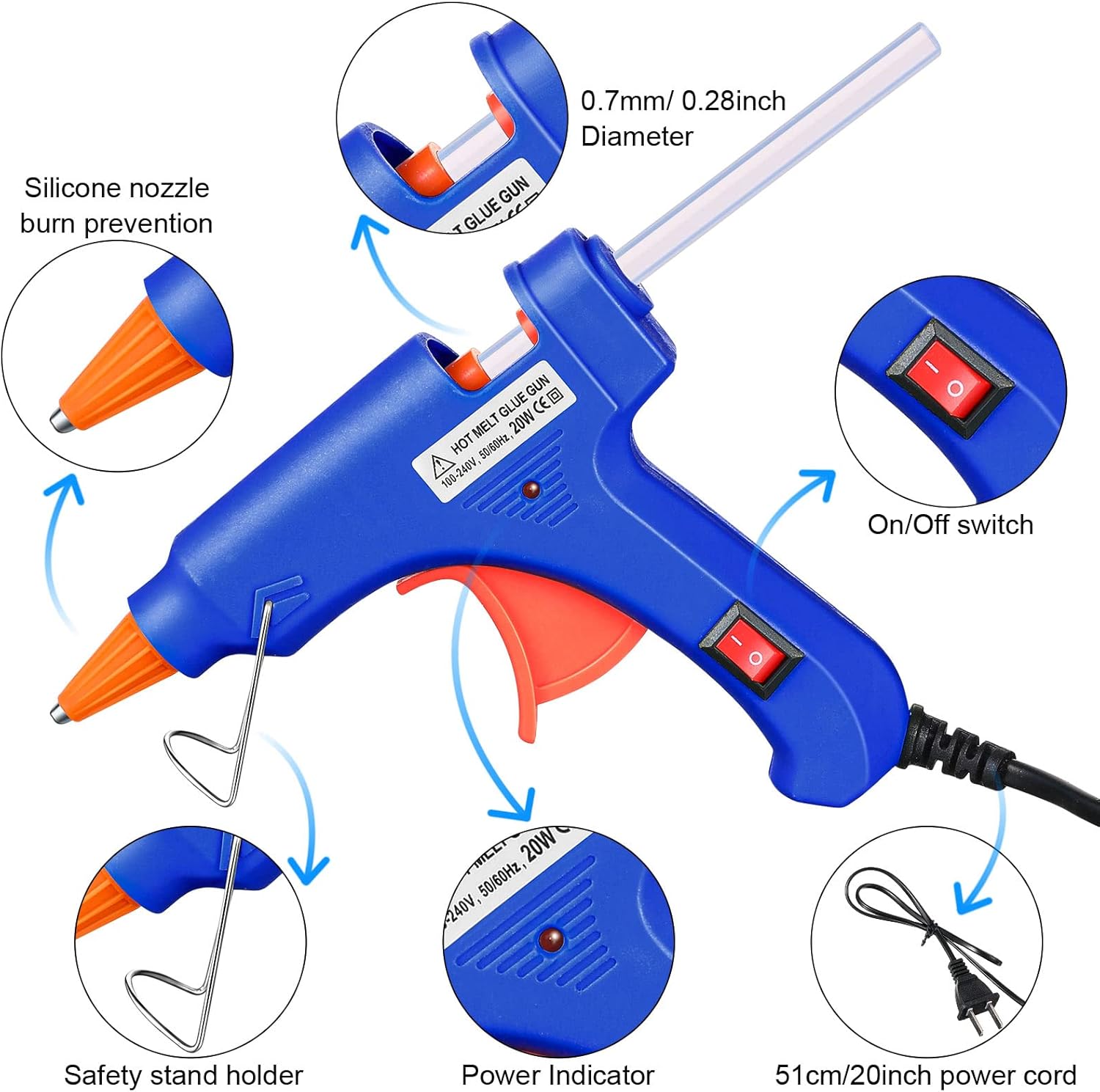 4 Pieces Mini Hot Glue Gun Wit - Art Craft Classes บทวิจารณ์และราคา
