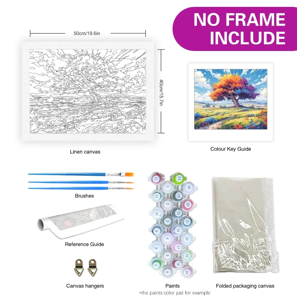 RUOPOTY Acrylic Paint Frame Di - Art Craft Number บทวิจารณ์และราคา