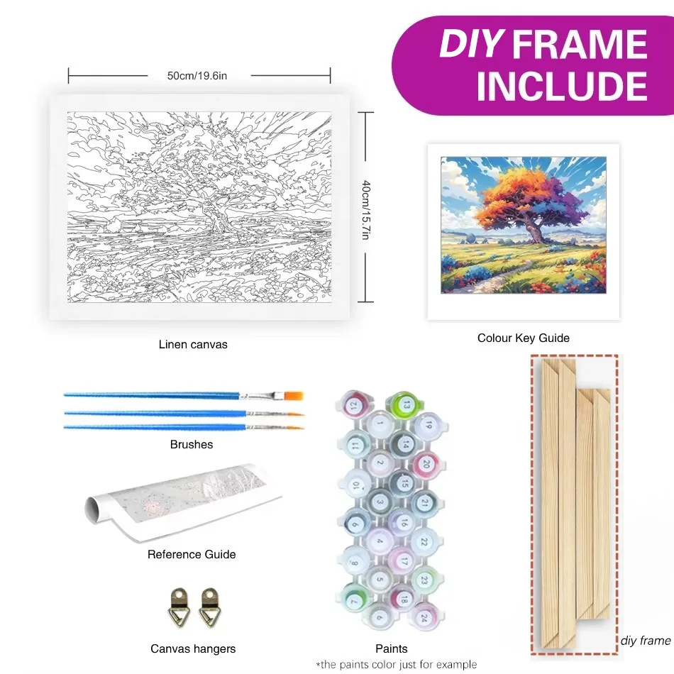 RUOPOTY Acrylic Paint Frame Di - Art Craft Number บทวิจารณ์และราคา