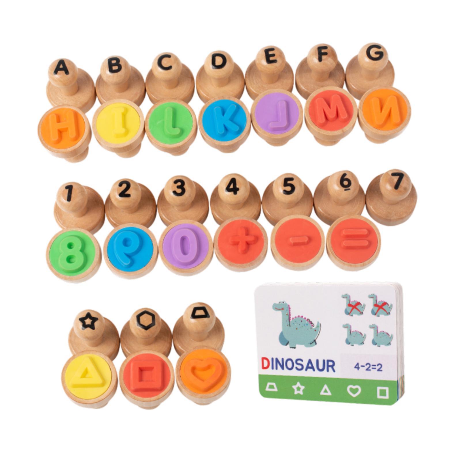 Wooden Alphabet Number Stamp E - Art Craft Number บทวิจารณ์และราคา