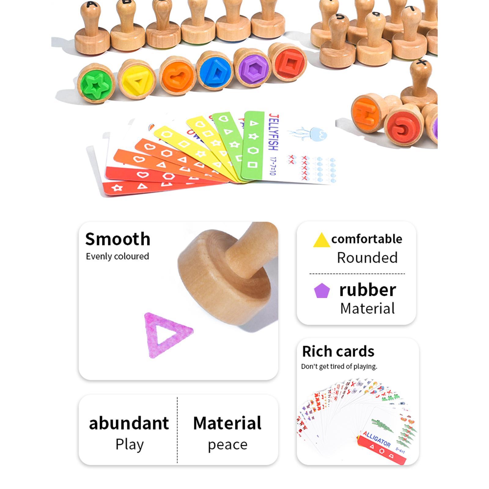 Wooden Alphabet Number Stamp E - Art Craft Number บทวิจารณ์และราคา