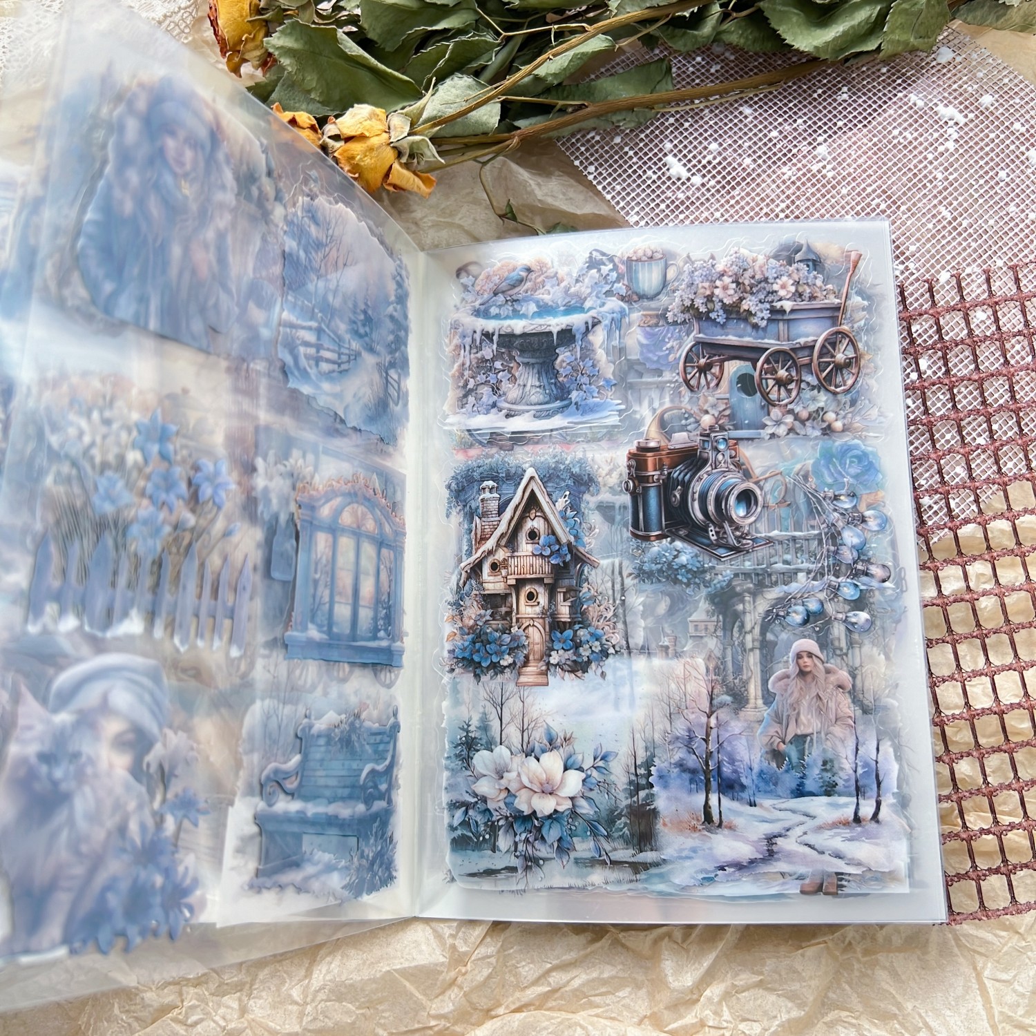 20Sheets Vintage PET Stickers  - Art Craft Book บทวิจารณ์และราคา