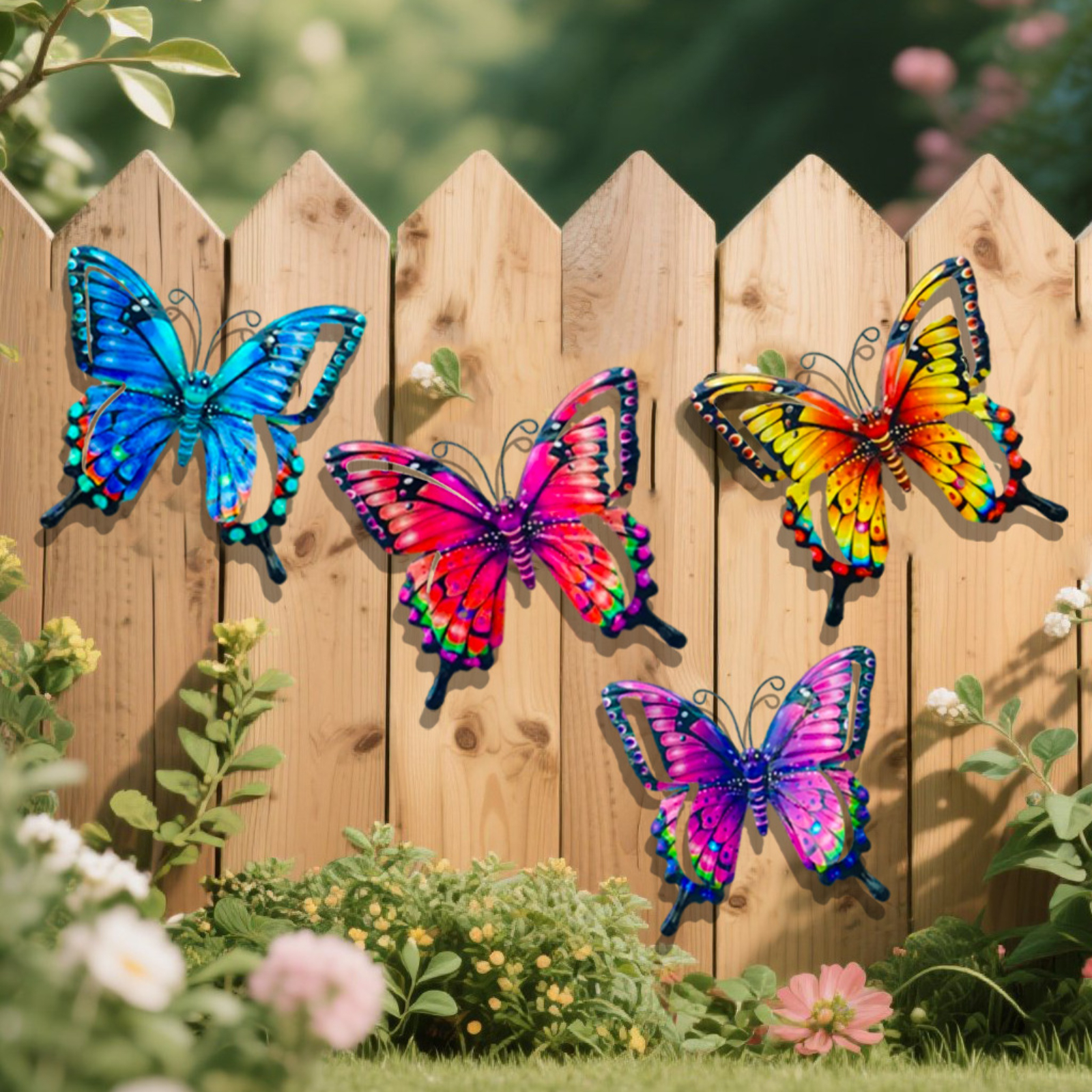 4pcs Iron Butterfly Wall Decor - Art Craft Butterfly บทวิจารณ์และราคา