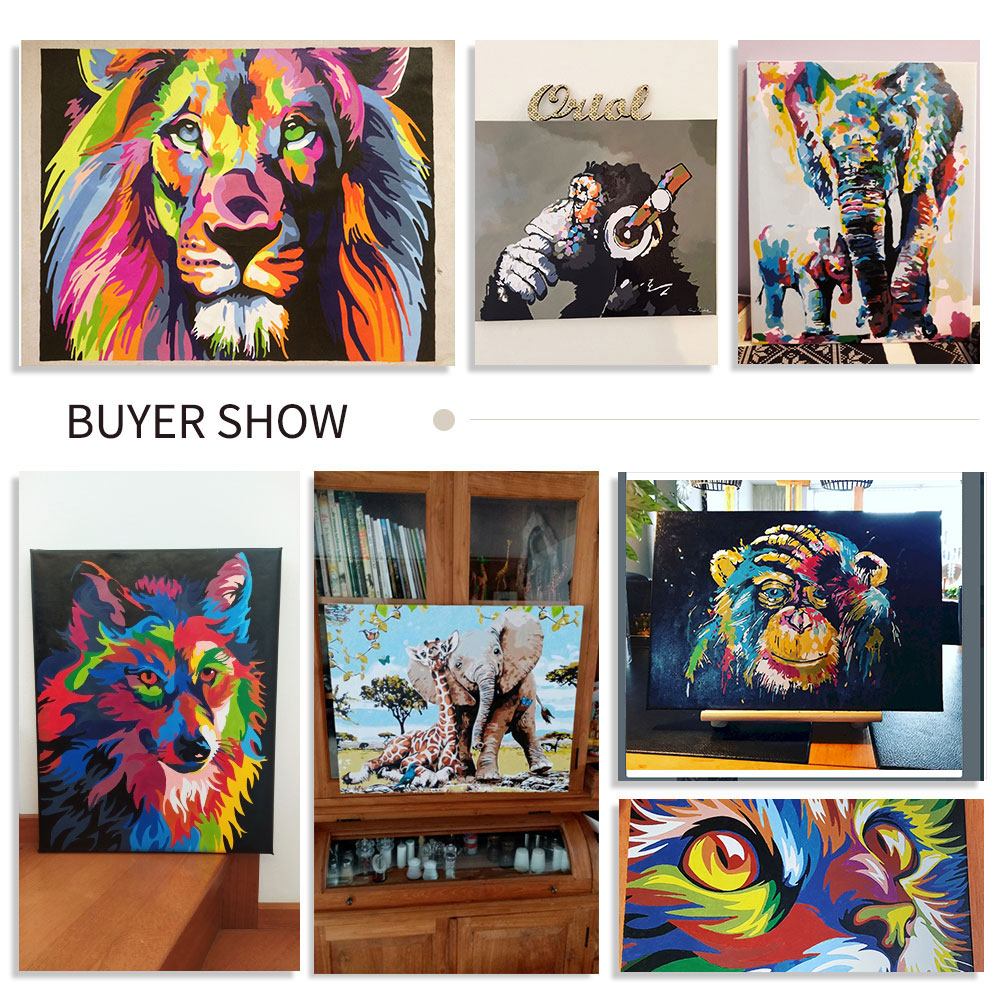 GATYZTORY Cat Painting By Numb - Art Craft Number บทวิจารณ์และราคา