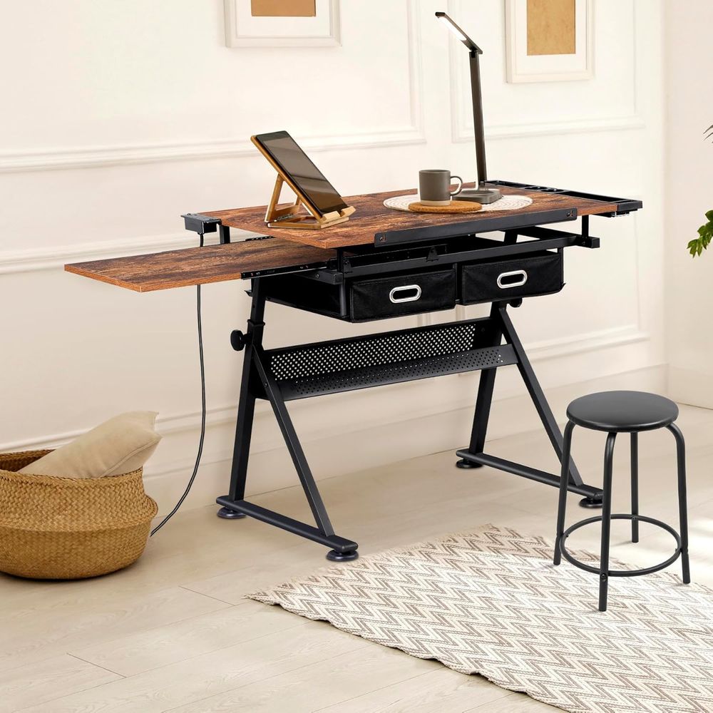 Adjustable Drafting Table with - Art & Craft Valley บทวิจารณ์และราคา