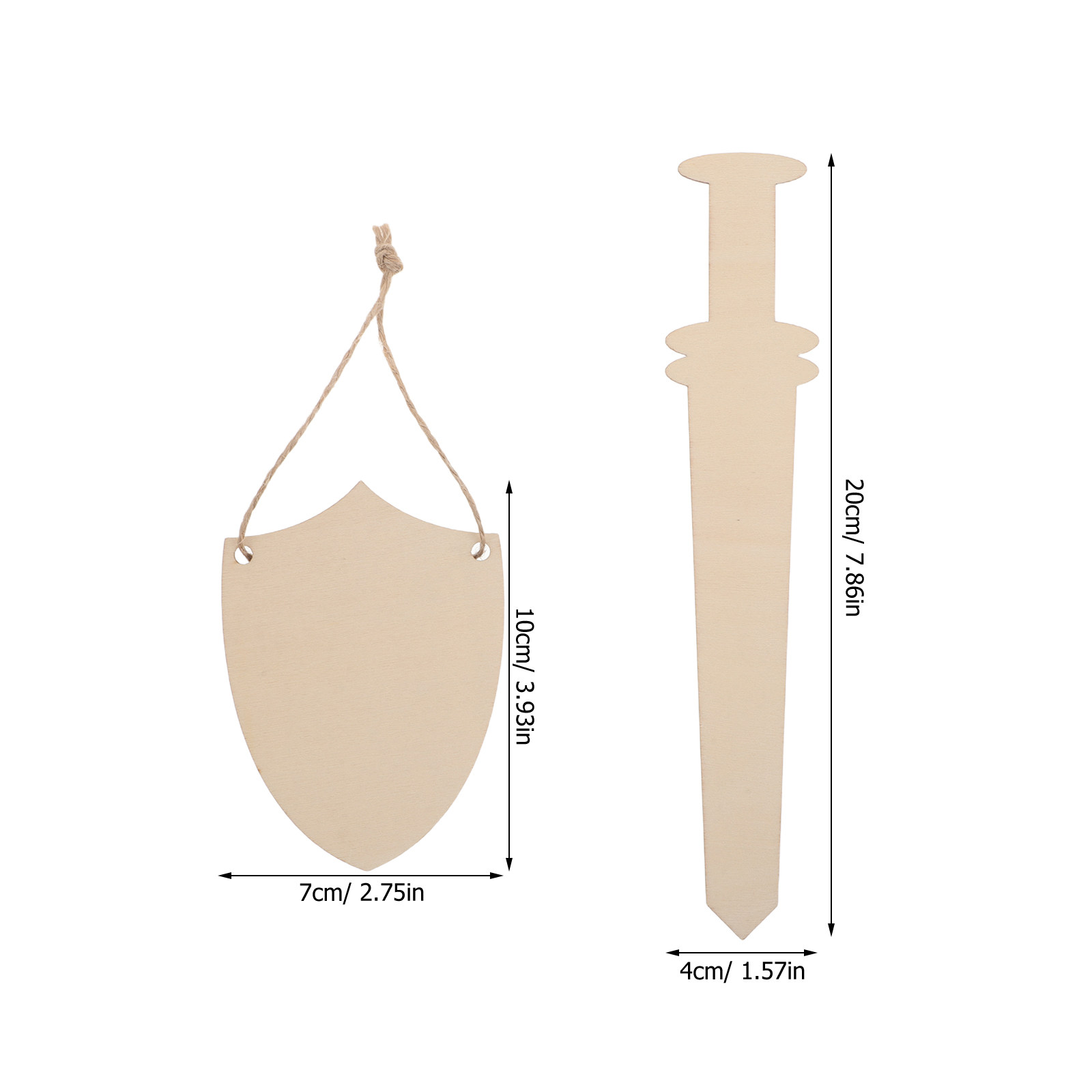 2Sets Wooden Shield Sword Blan - Art Craft Classes บทวิจารณ์และราคา