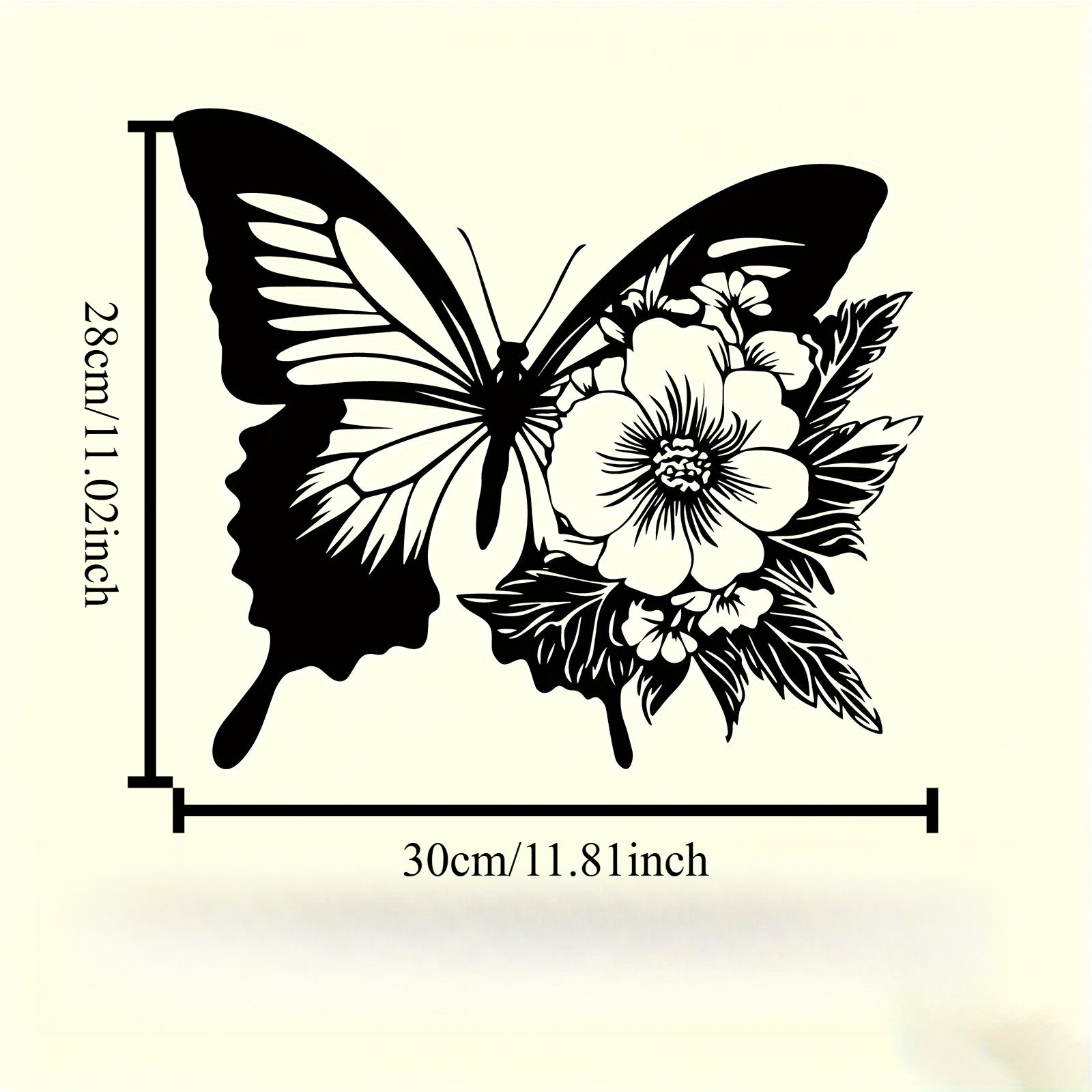 1pc Butterfly Floral Metal Wal - Art Craft Butterfly บทวิจารณ์และราคา