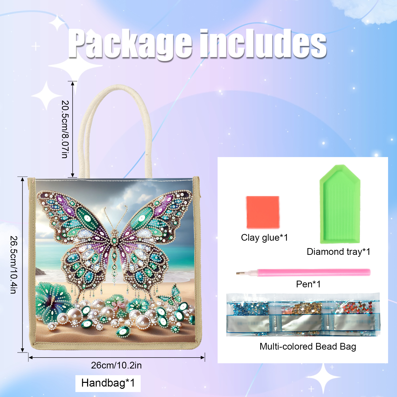 Diamond Art Painting Handbag K - Art Craft Butterfly บทวิจารณ์และราคา