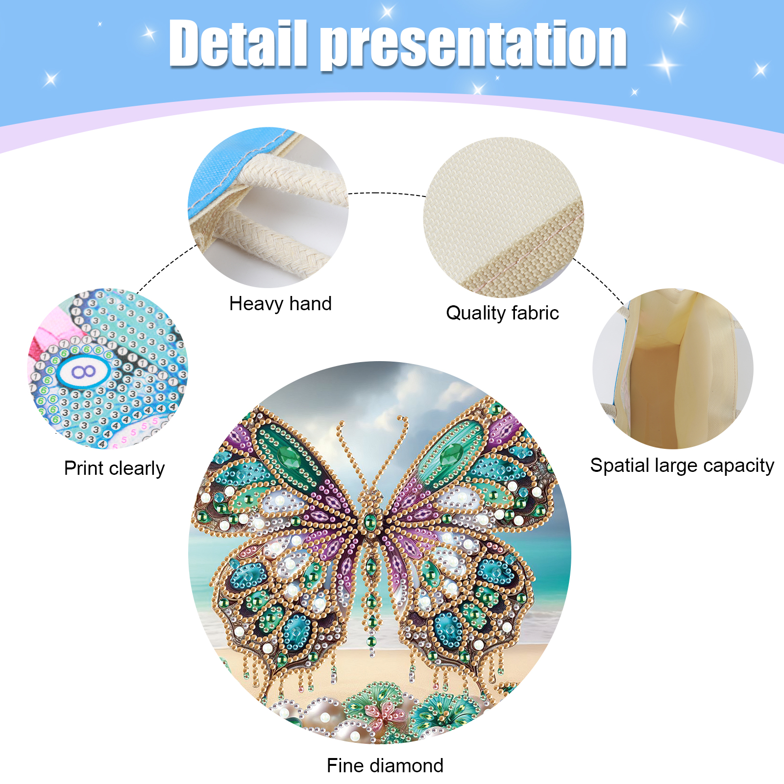 Diamond Art Painting Handbag K - Art Craft Butterfly บทวิจารณ์และราคา