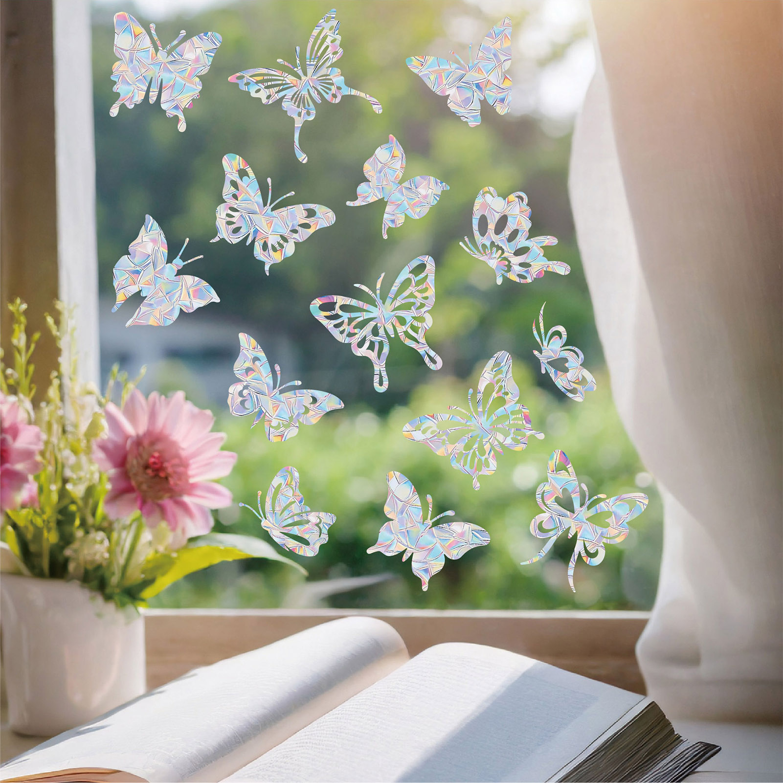 Rainbow Suncatcher Window Stic - Art Craft Butterfly บทวิจารณ์และราคา