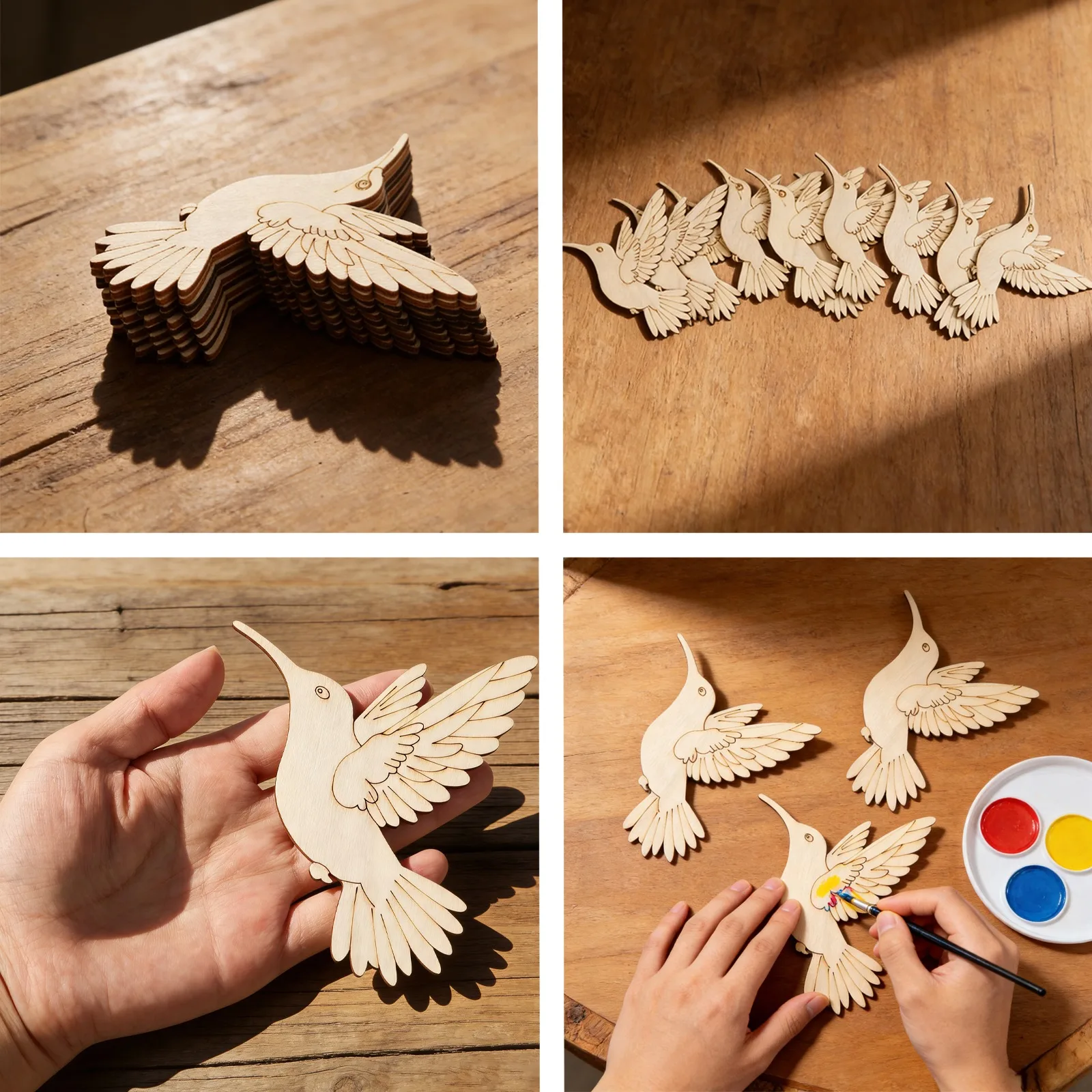 10pcs Unfinished Wood Animal B - Art & Craft Valley บทวิจารณ์และราคา