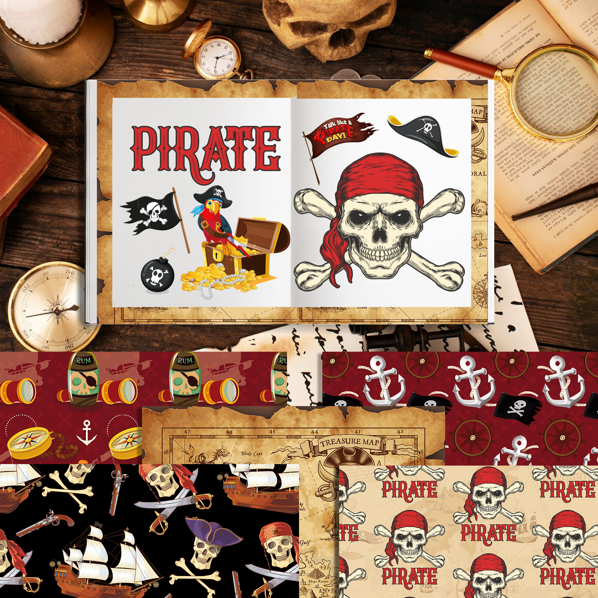 24pcs European Pirate Theme DI - Art Craft In Paper บทวิจารณ์และราคา