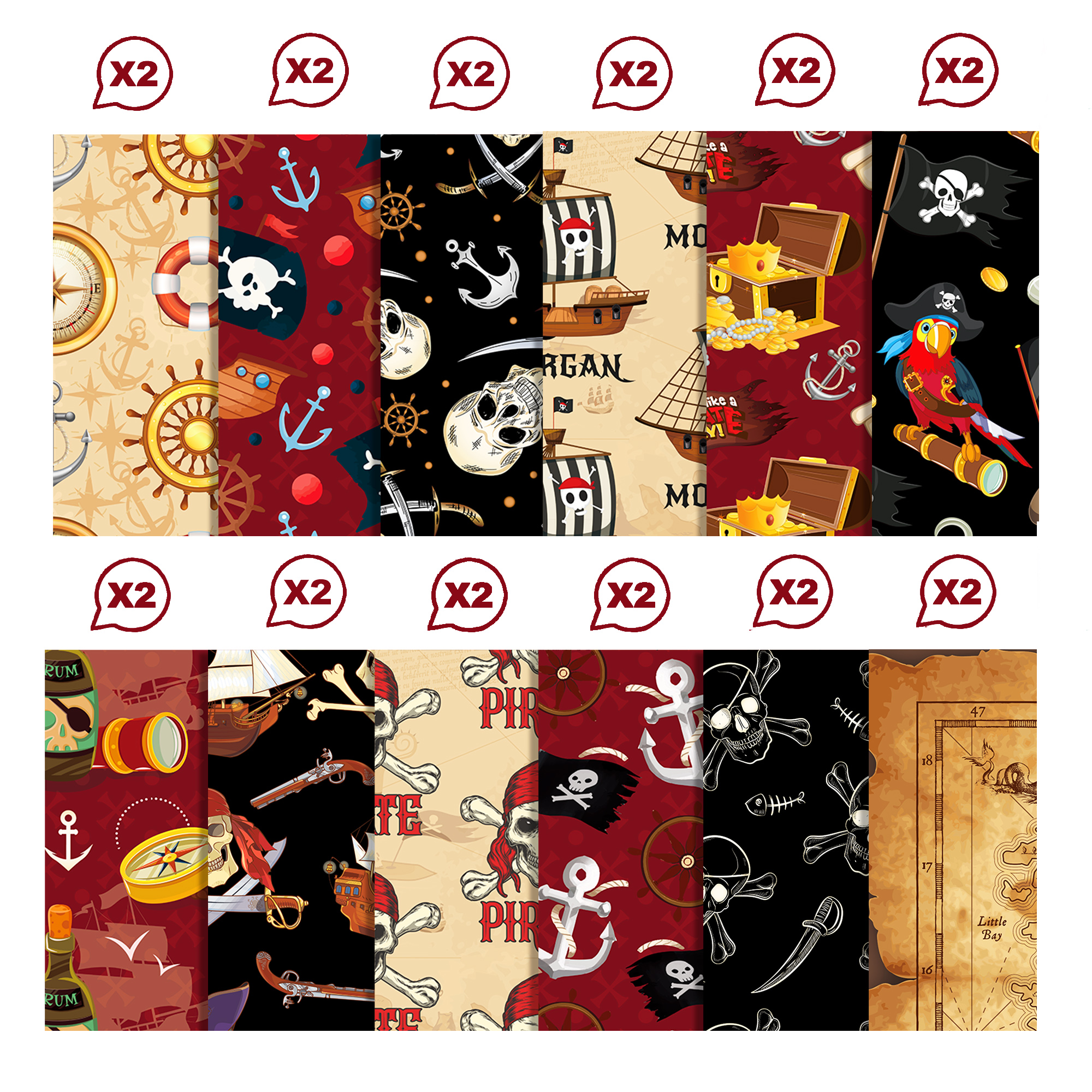 24pcs European Pirate Theme DI - Art Craft In Paper บทวิจารณ์และราคา