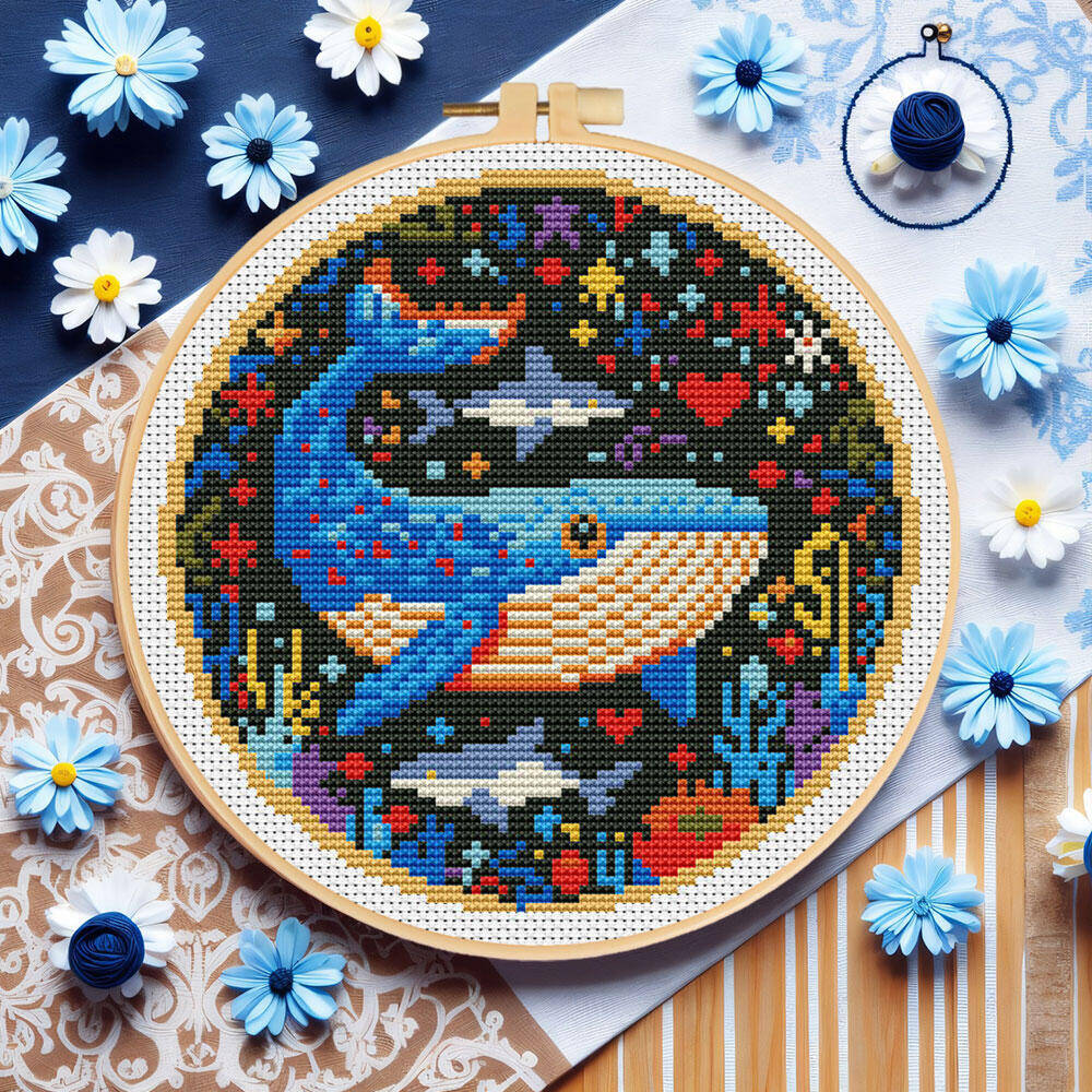 DIY Cross Stitch Whale Embroid - Art Craft And Cloth บทวิจารณ์และราคา