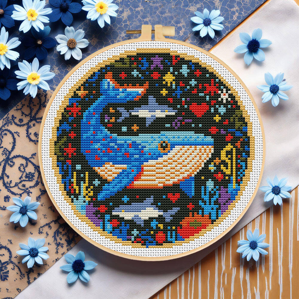 DIY Cross Stitch Whale Embroid - Art Craft And Cloth บทวิจารณ์และราคา