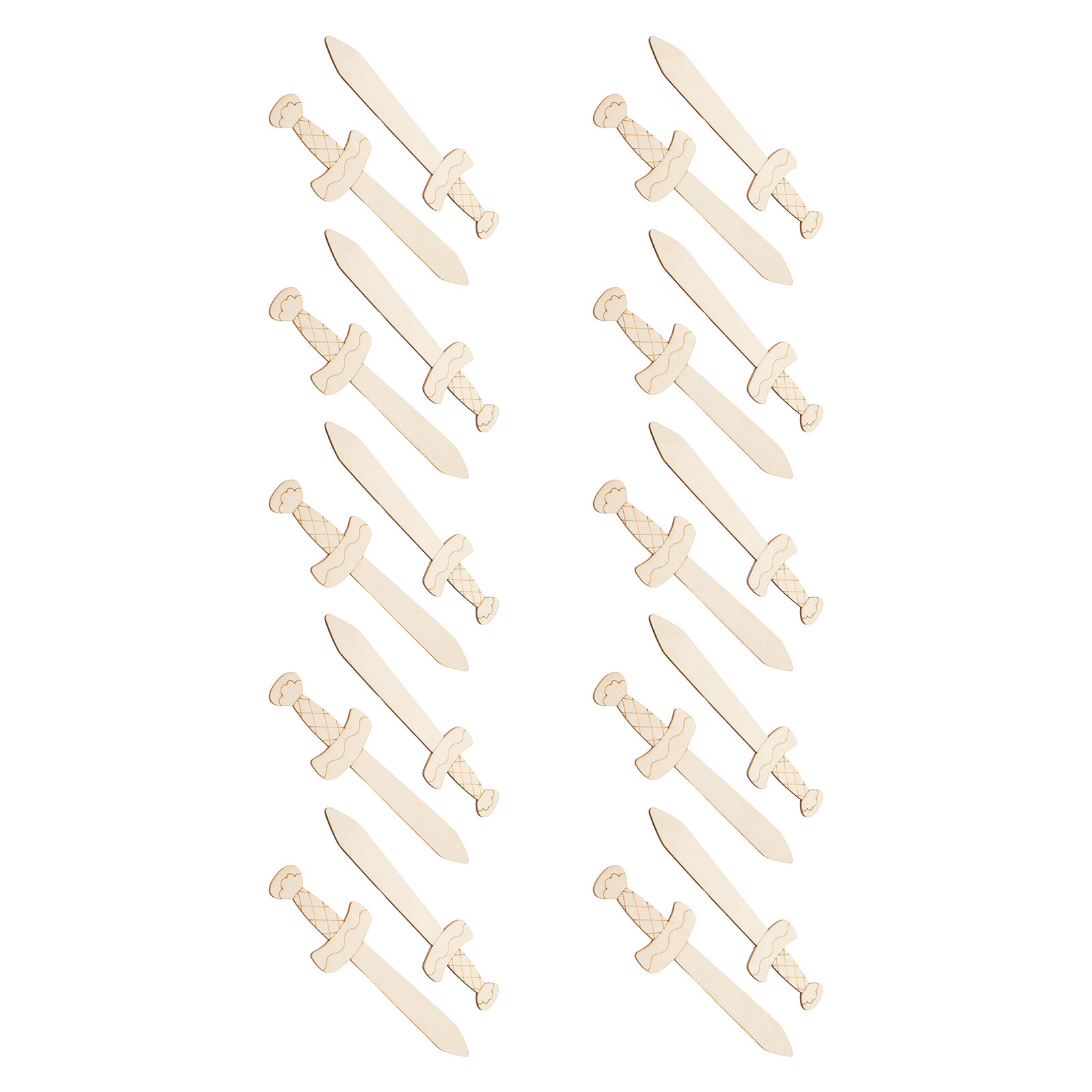 20Pcs Small Wooden Swords for  - Art Craft Kids บทวิจารณ์และราคา