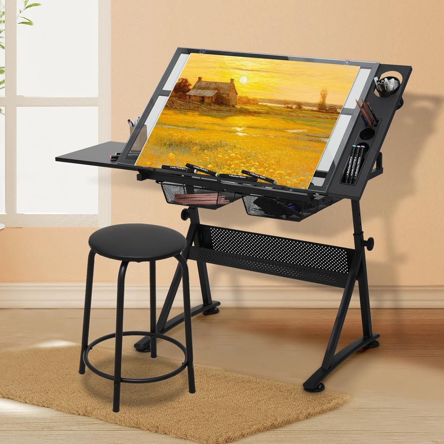 Drafting Table with Height Adj - Art & Craft Valley บทวิจารณ์และราคา