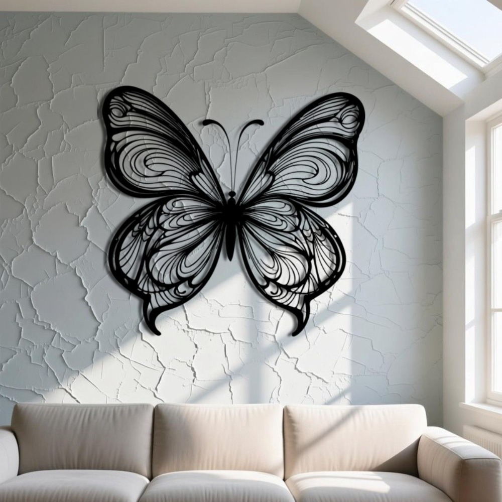 1pc Black White Metal Butterfl - Art Craft Butterfly บทวิจารณ์และราคา