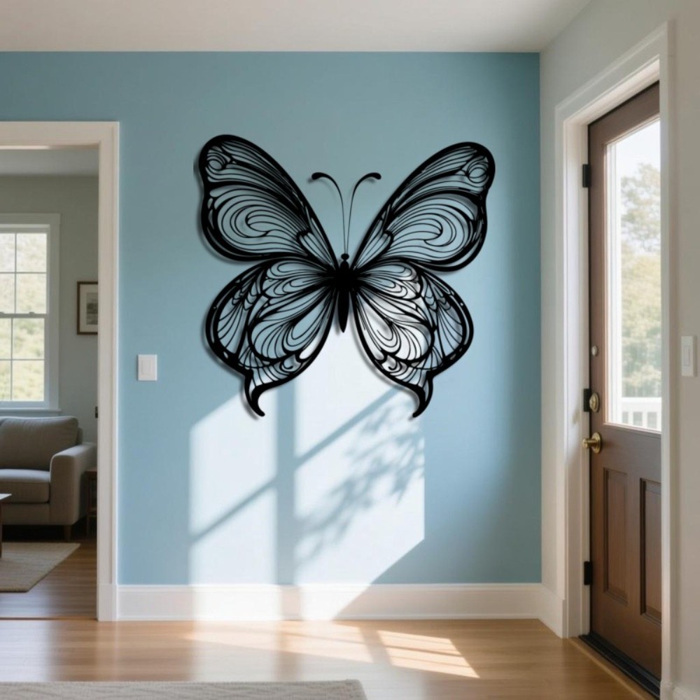1pc Black White Metal Butterfl - Art Craft Butterfly บทวิจารณ์และราคา