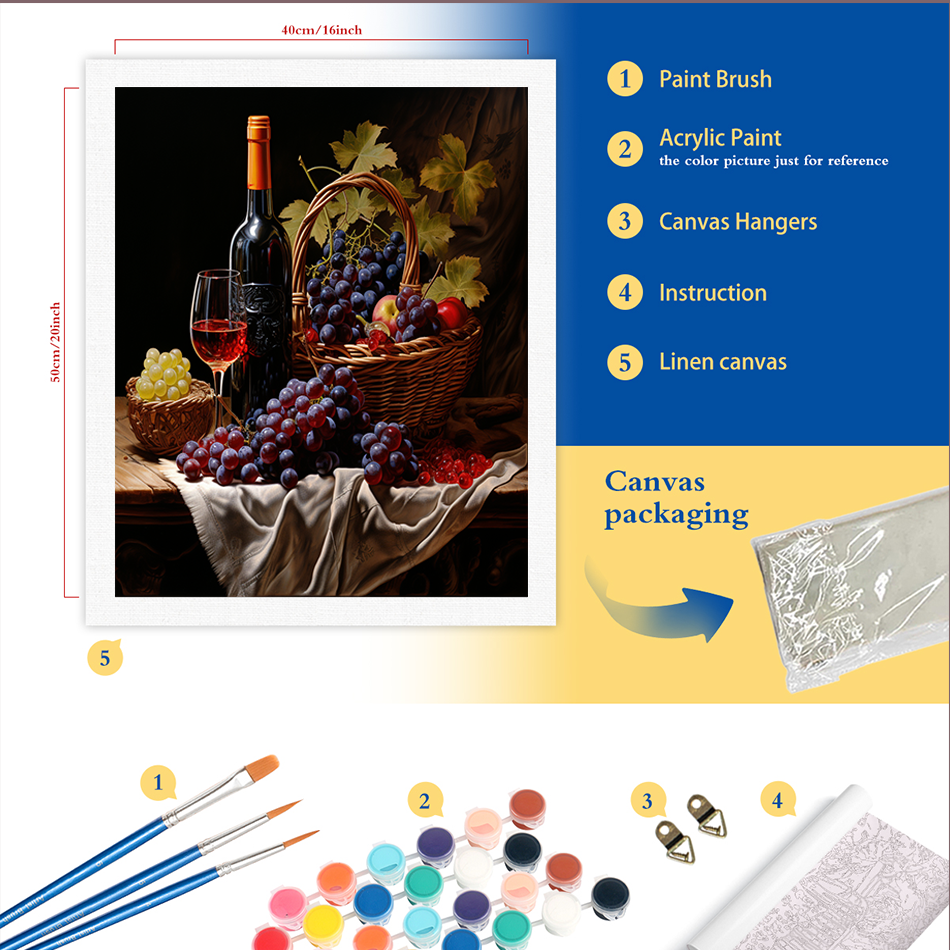 1pc frameless DIY Paint By Num - Art Craft Number บทวิจารณ์และราคา
