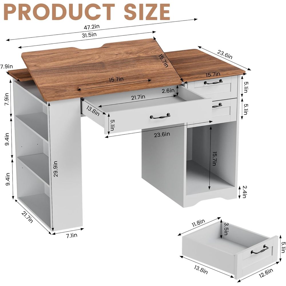 Adjustable Art Desk with Stora - Art & Craft Valley บทวิจารณ์และราคา
