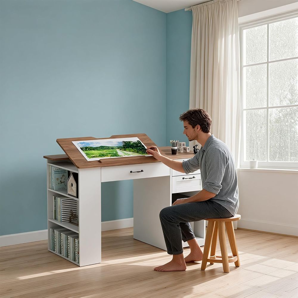 Adjustable Art Desk with Stora - Art & Craft Valley บทวิจารณ์และราคา