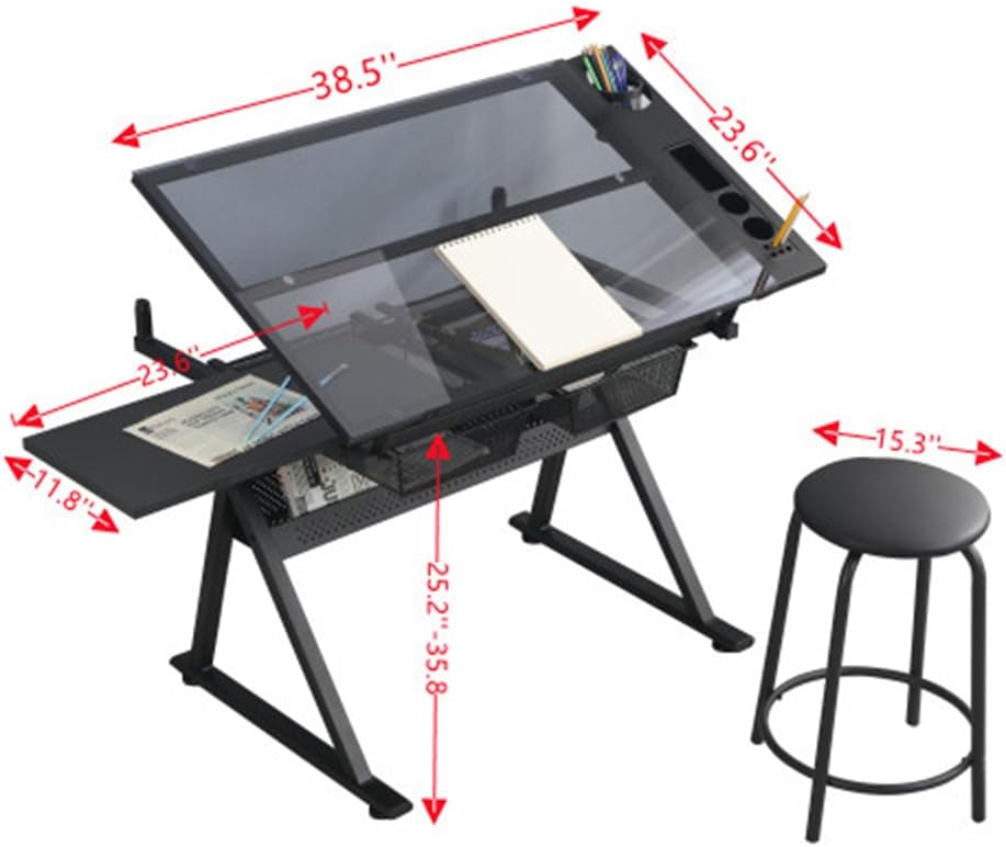Table w/Stool, Height Adjustab - Art & Craft Valley บทวิจารณ์และราคา