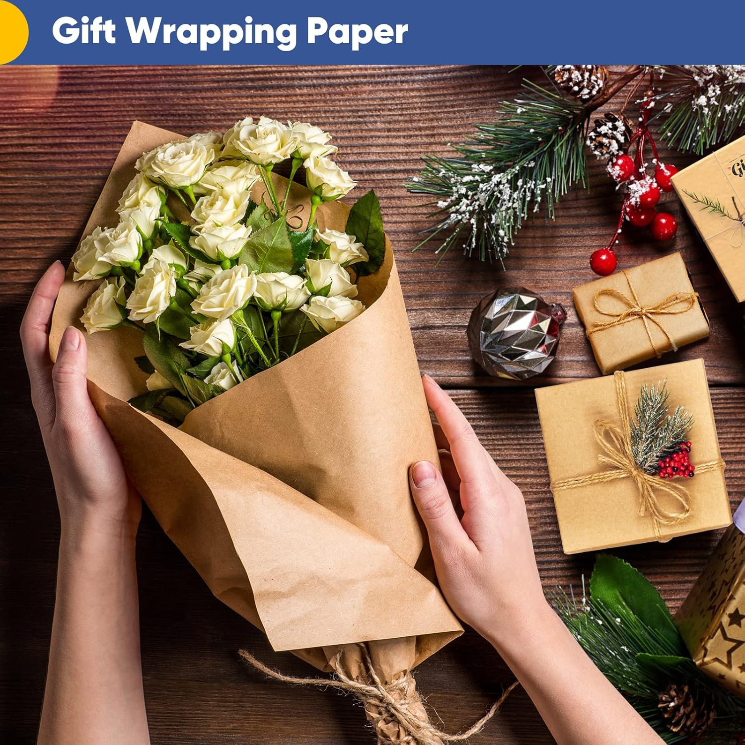 Vanhench Brown Wrapping Paper  - Art Craft In Paper บทวิจารณ์และราคา