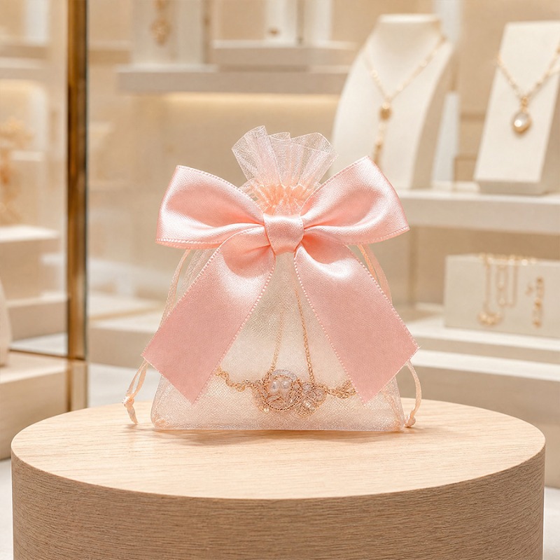 10/20pcs Pink Bow Gift Bags Tr - Art Craft And Cloth บทวิจารณ์และราคา